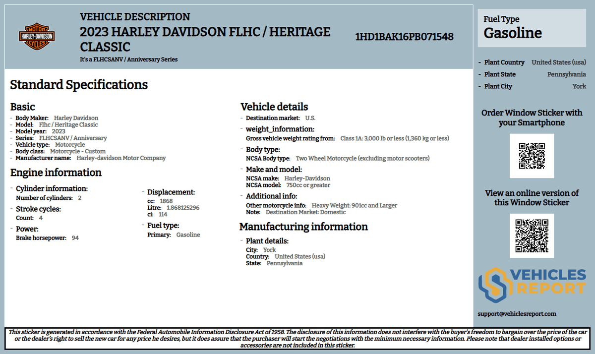 Vehicle history report preview