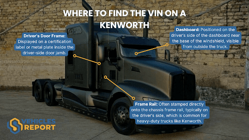 Where to find the vin on a kenworth?